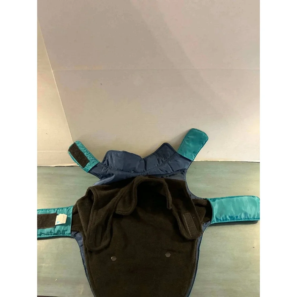 Play On 3 in 1 Jacket Pet Large‎ Teal Excellent Fleece Lined Reflective Coat